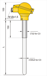 Can nhiệt, cảm biến nhiệt độ Aplisens CTC3 Series